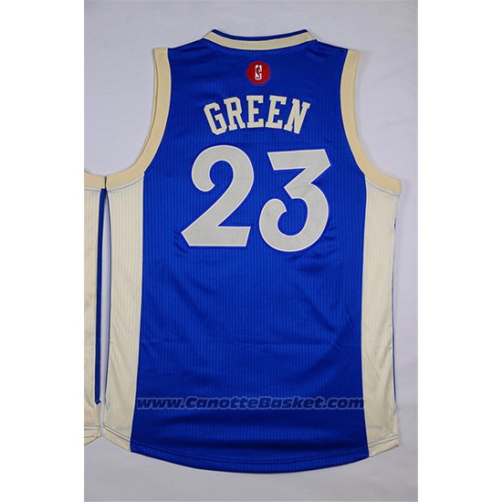 Maglia Natale 2015 Golden State Warriors Draymond Green #23 Blu